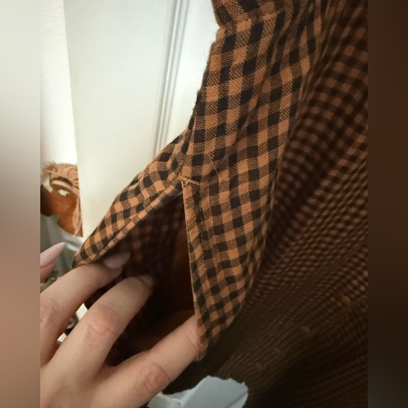 Women's Harvest Gingham Coastal Double Gauze Short Sleeve Dress 2XL - Picture 5 of 6